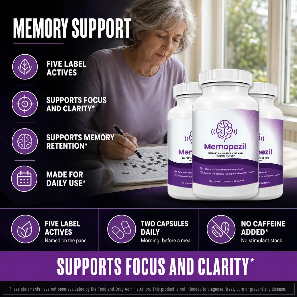 Memopezil memory support benefits overview